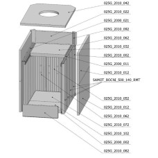 Šamotová komora komplet KV 025G 02 